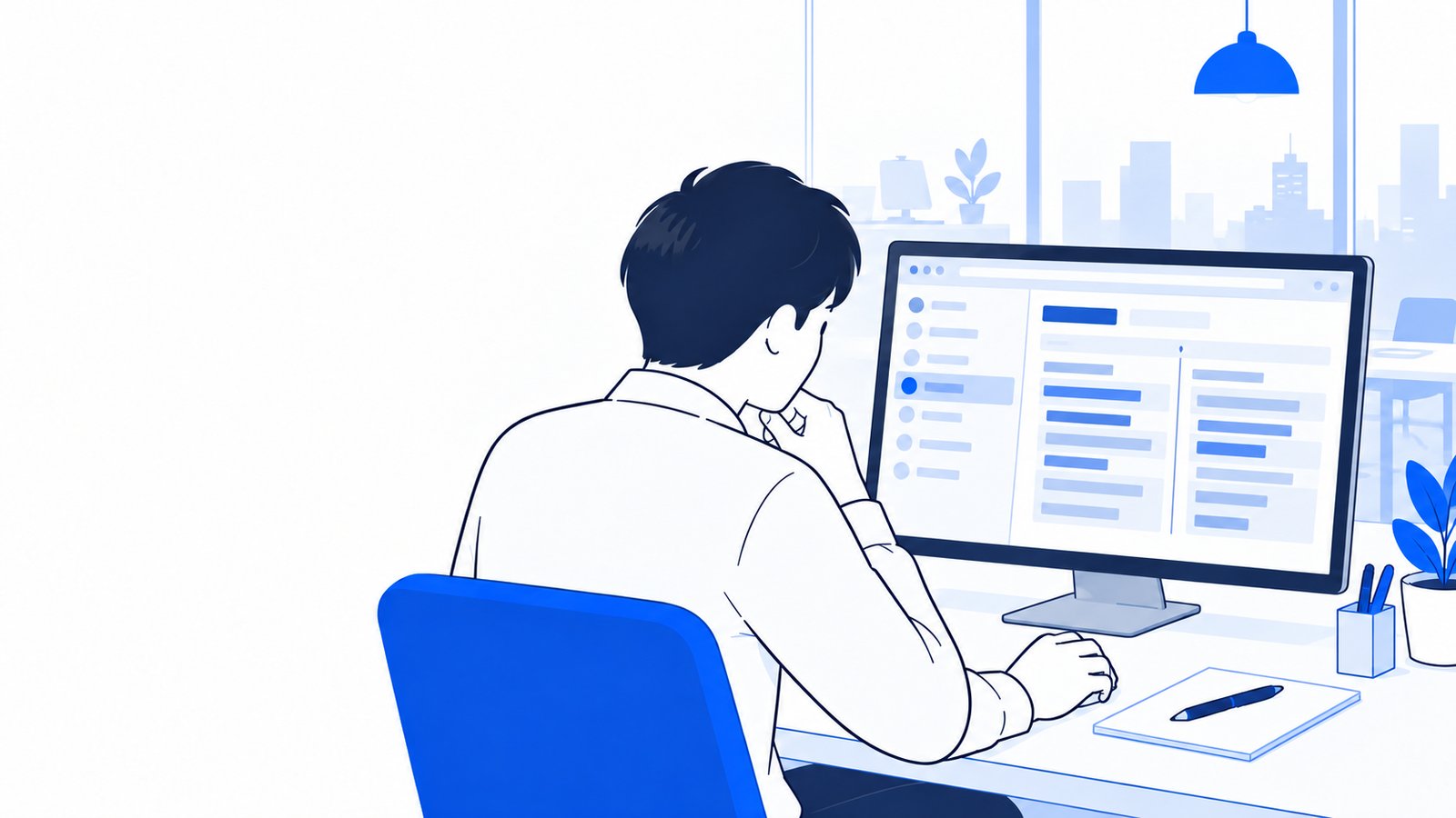 ブラウザでClaude Codeの作業一覧を開き、完了した作業の差分を確認する担当者