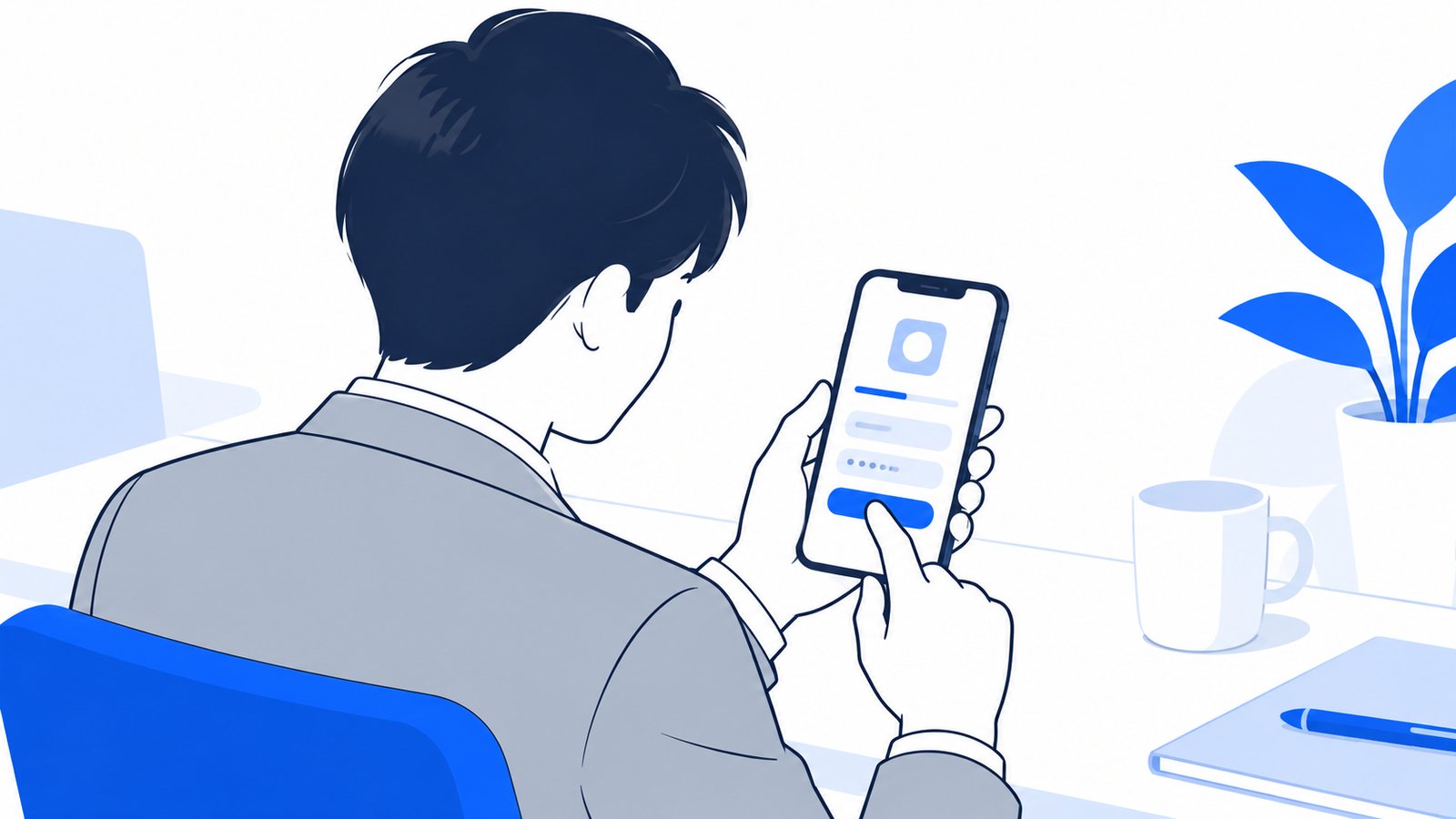スマホにClaudeアプリを入れてログインする手元