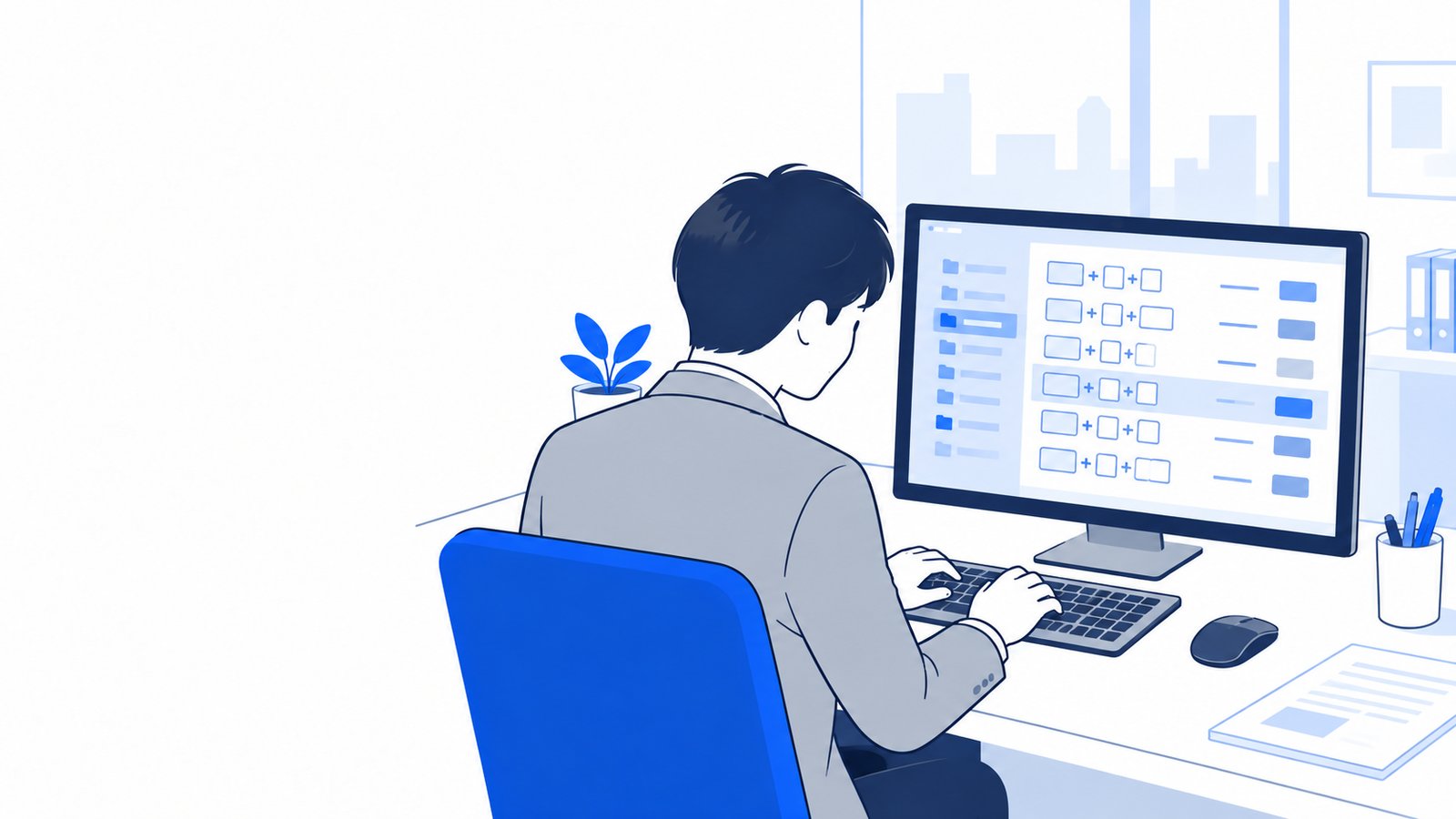 キーの割り当てを設定ファイルで書き換えている会社員